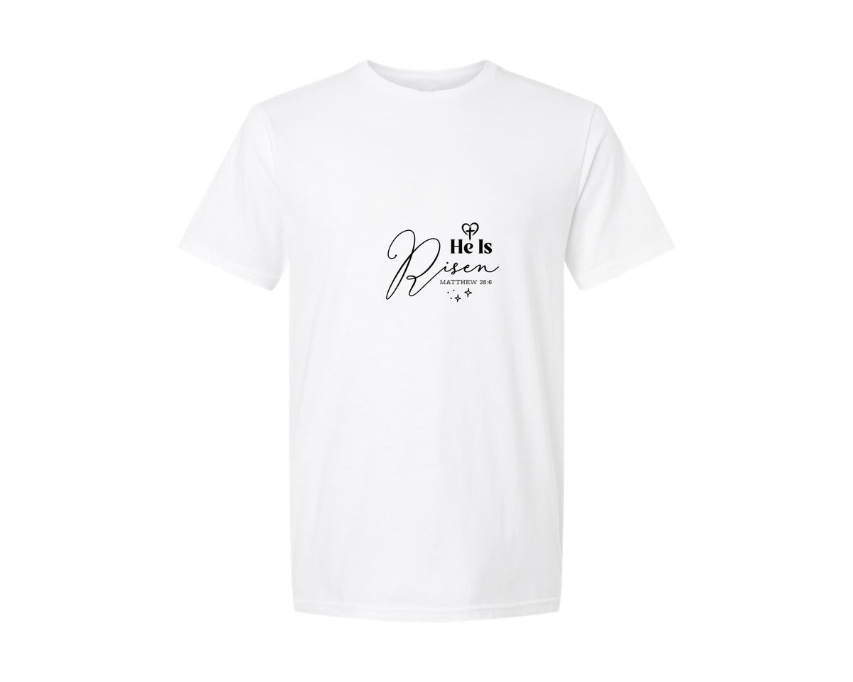 brand:Generic|color:White|Easter Christian Bible Verse Graphic T-Shirt