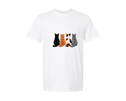 brand:Generic|color:White|Cute Yarn Cat Shirt Design Graphic T-Shirt