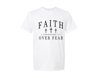 brand:Generic|color:White|Faith Over Fear Verse Graphic T-Shirt