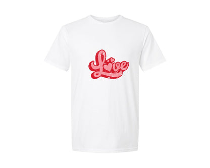 brand:Generic|color:White|Retro Love Valentine Valentine Love Graphic T-Shirt