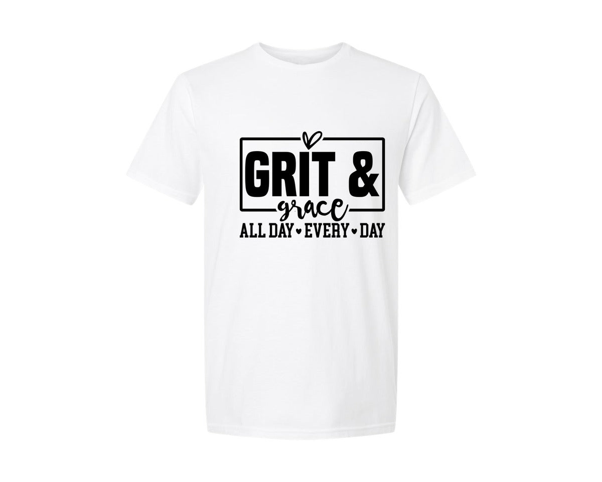 brand:Generic|color:White|Grit And Grace Religious Graphic T-Shirt