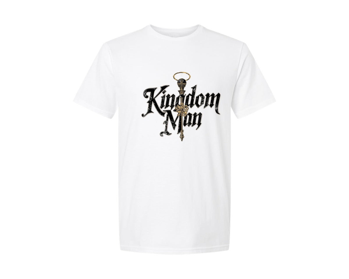 brand:Generic|color:White|Kingdom Man Christian Graphic T-Shirt