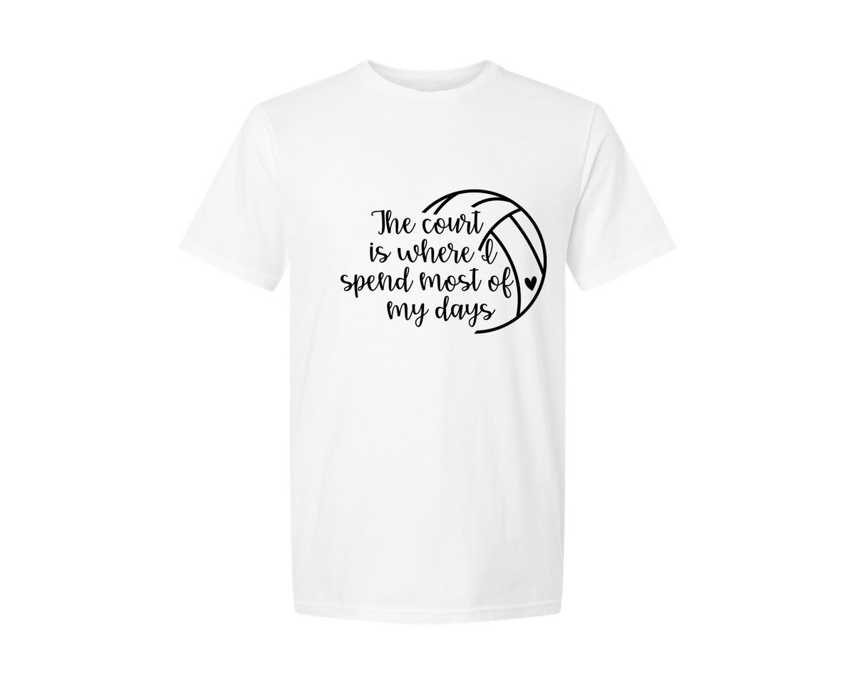 brand:Generic|color:White|Volleyball Mom 24 Graphic T-Shirt