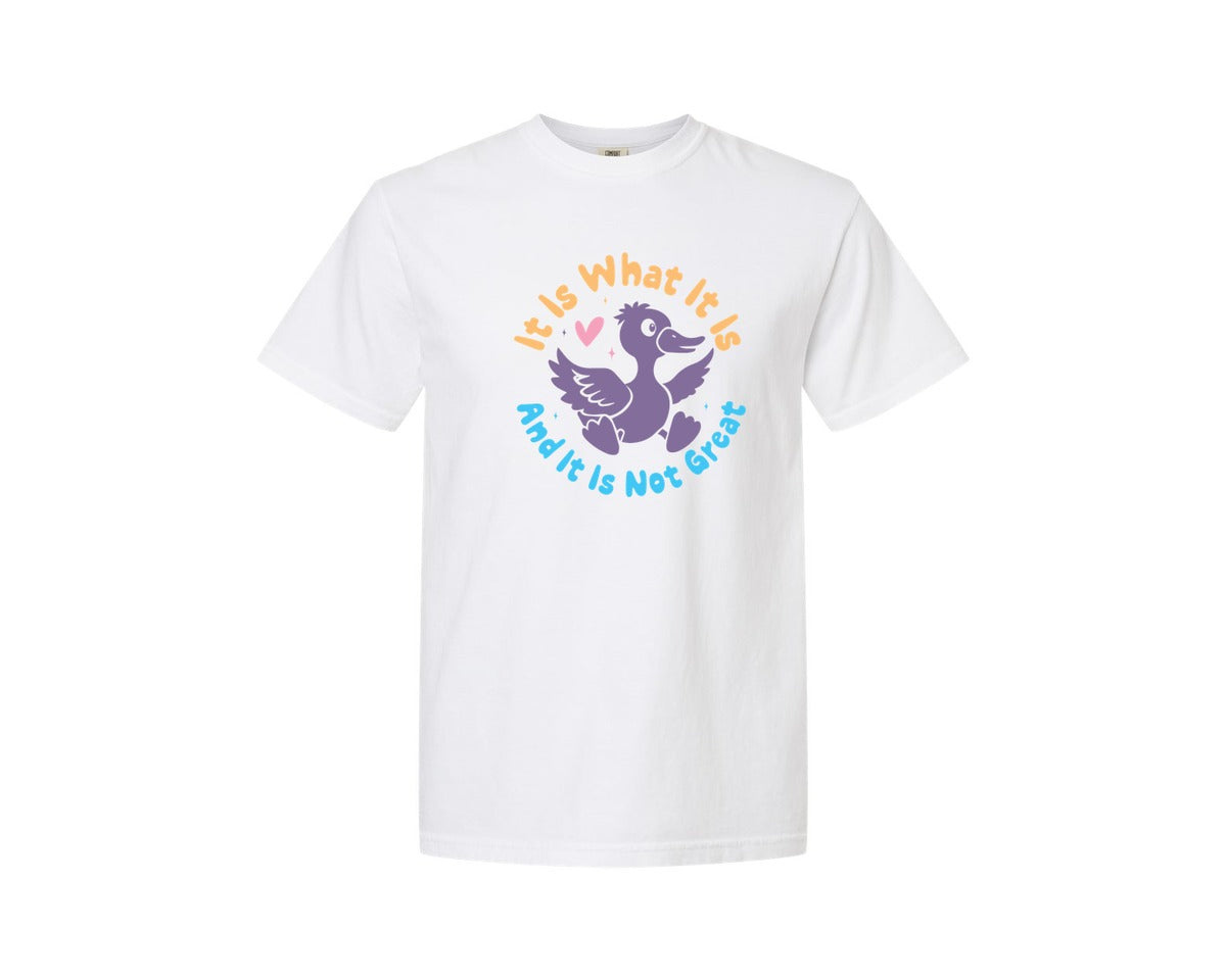 brand:Comfort Colors|color:White|It Is What It Is And It Is Not Great 12 Graphic T-Shirt