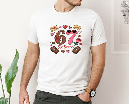 brand:Bella Canvas|color:White|67 Valentines Day Trendy Meme Graphic T-Shirt