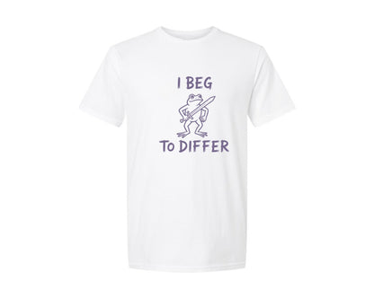 brand:Generic|color:White|I Beg To Differ Shirt Frog Graphic T-Shirt