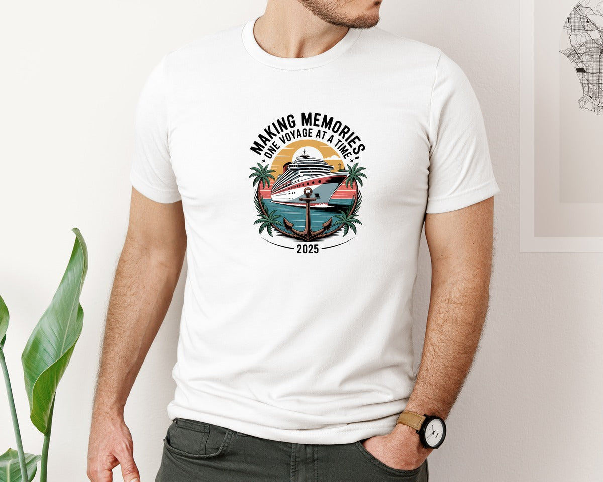 brand:Bella Canvas|color:White|Making Memories Funny Cruise Shirt Graphic T-Shirt