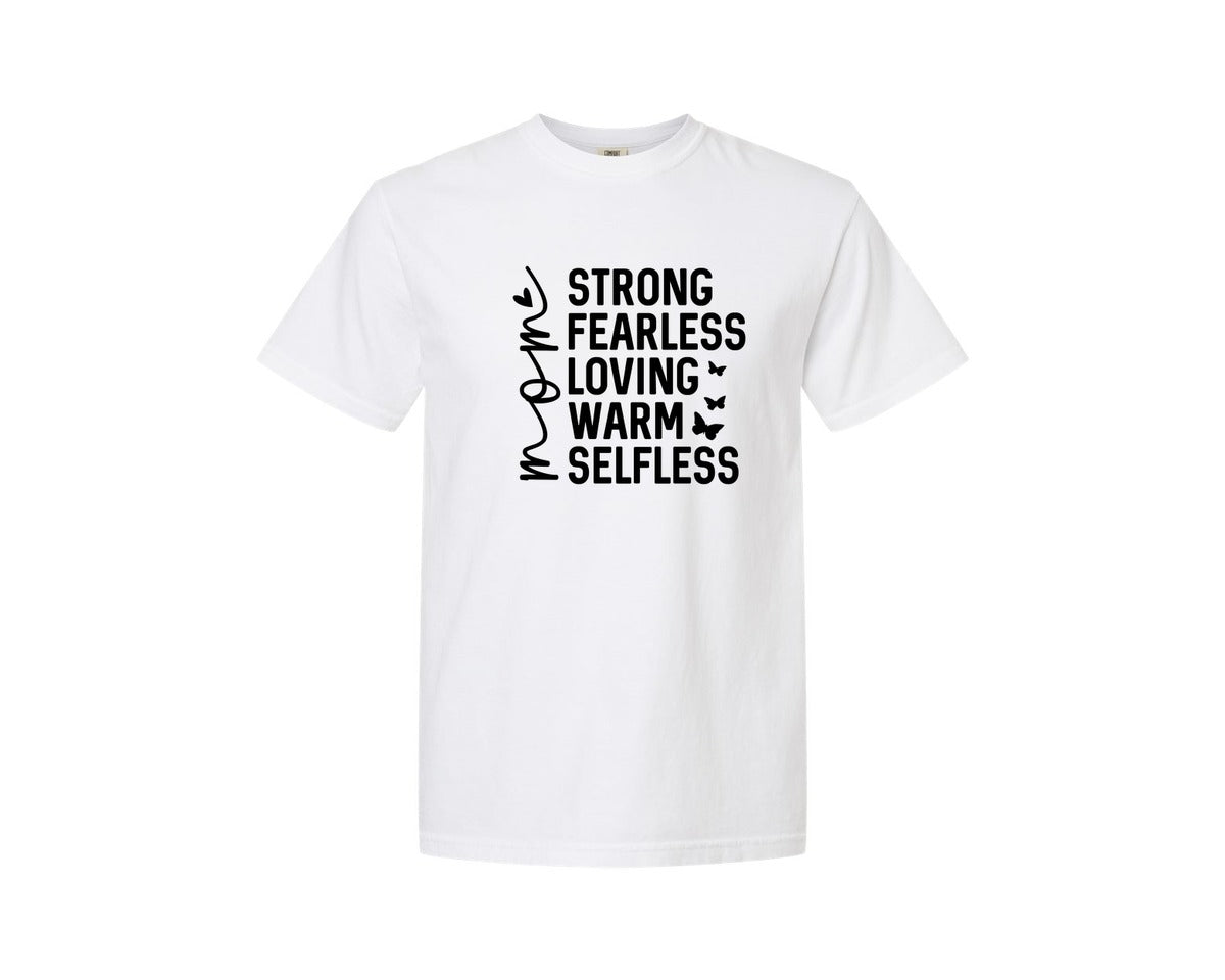 brand:Comfort Colors|color:White|Strong Fearless Loving Warm Selfless Graphic T-Shirt