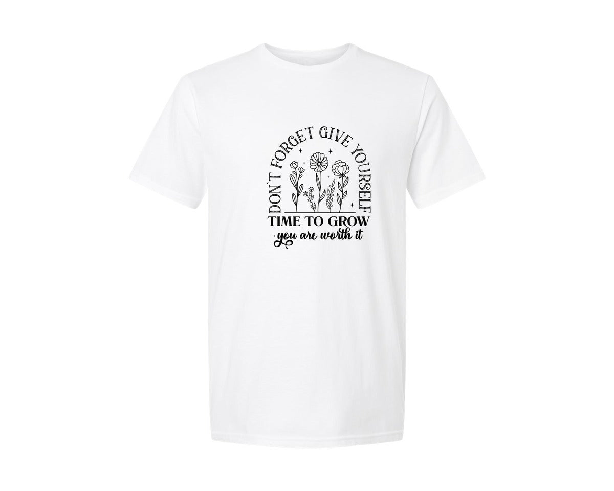 brand:Generic|color:White|You Are Worth It Self Care Svgpositive Graphic T-Shirt