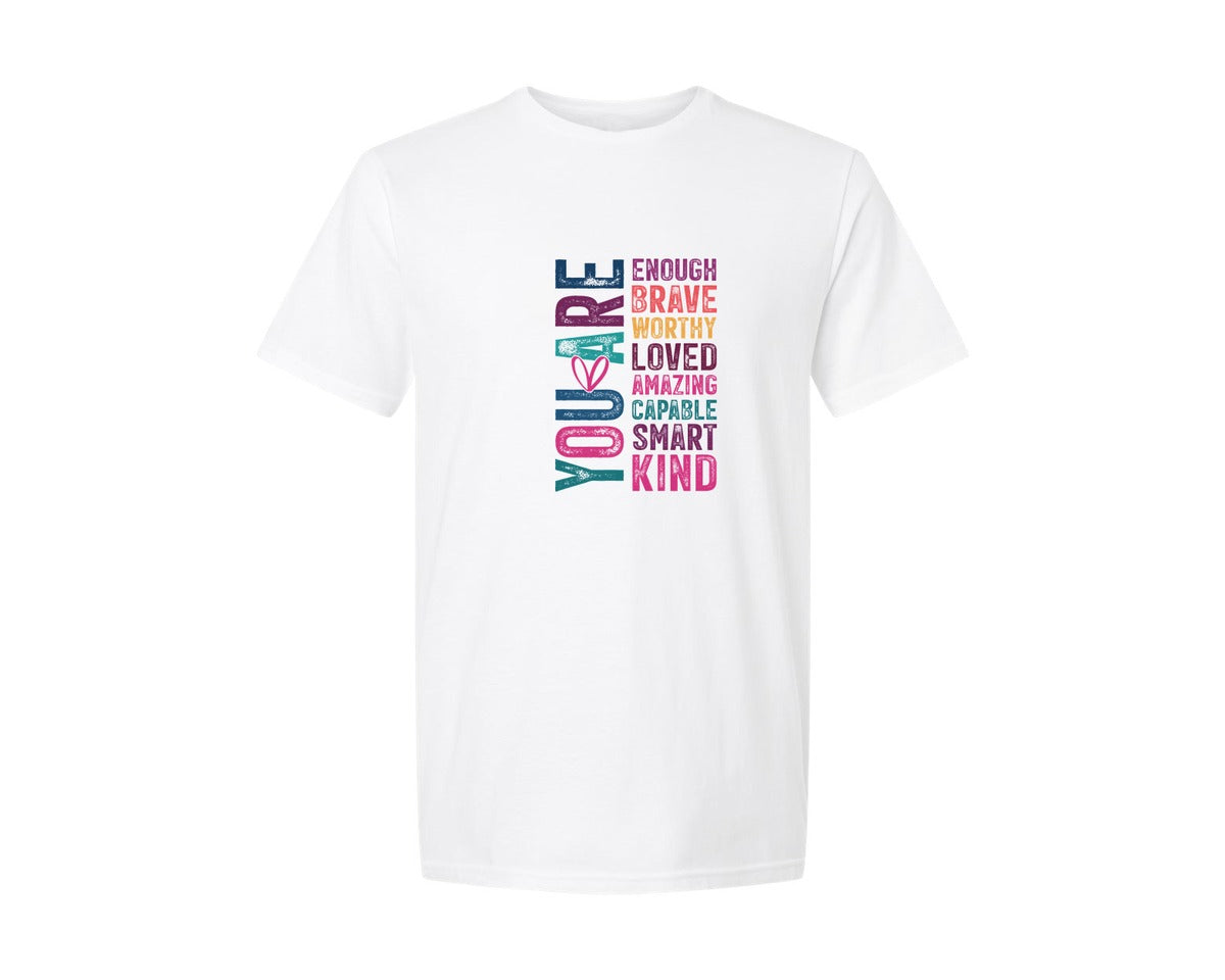 brand:Generic|color:White|You Are Inspirational 7 Graphic T-Shirt