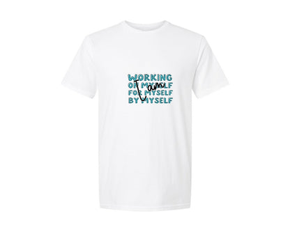 brand:Generic|color:White|I Am Working On Myself For Myself By Mys 8 Graphic T-Shirt
