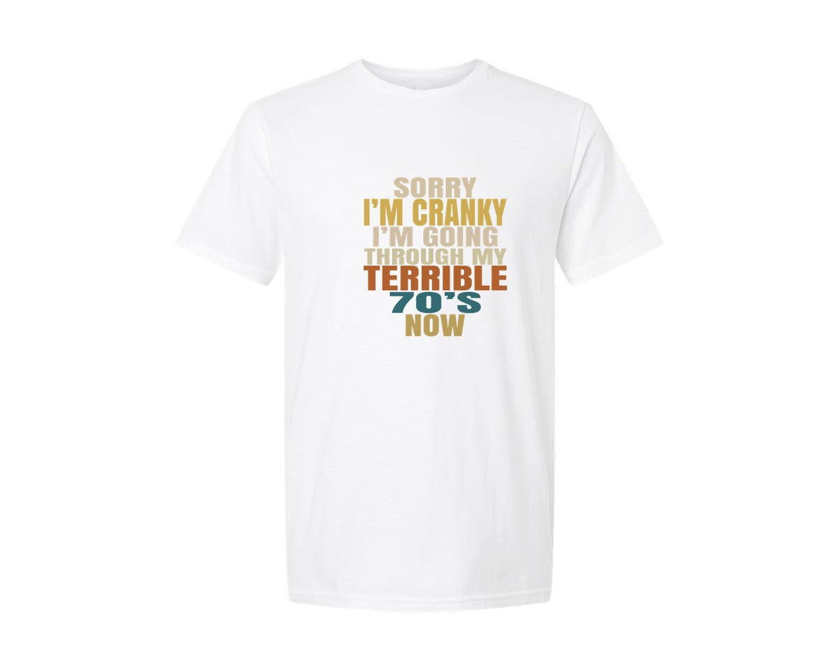 brand:Generic|color:White|Funny 70S Birthday Humor 70Th Birthday Graphic T-Shirt
