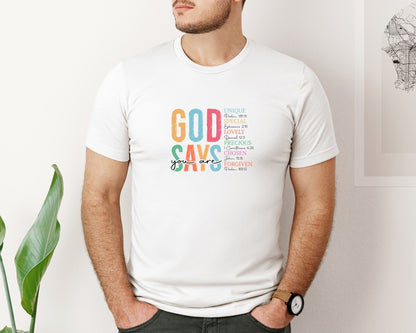 brand:Bella Canvas|color:White|Elegant Boho Christian Bible Verse 3 Graphic T-Shirt
