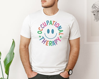 brand:Bella Canvas|color:White|Speech Physical Occupational Therapy Graphic T-Shirt
