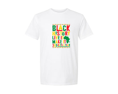 brand:Generic|color:White|Live It Black History Month T Shirt 2 Graphic T-Shirt