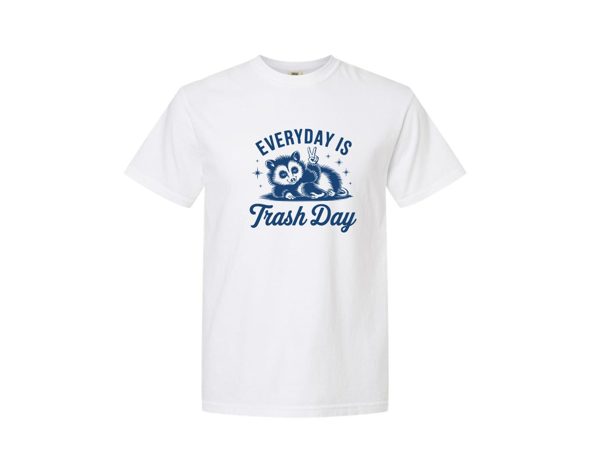 brand:Comfort Colors|color:White|Everyday Is Trash Day Design Graphic T-Shirt