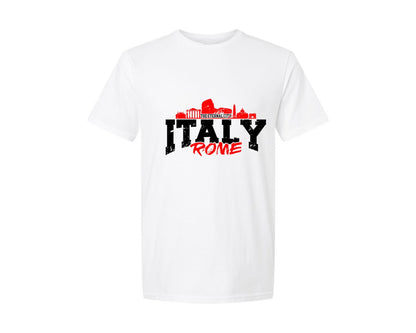 brand:Generic|color:White|Distressed Rome Italy Shirt Graphic T-Shirt