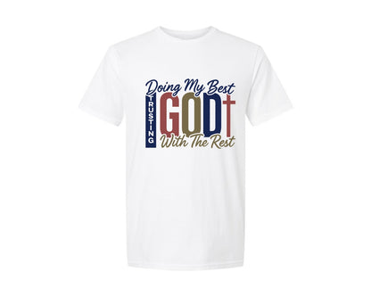 brand:Generic|color:White|Trusting God Christian Quotes 2 Graphic T-Shirt