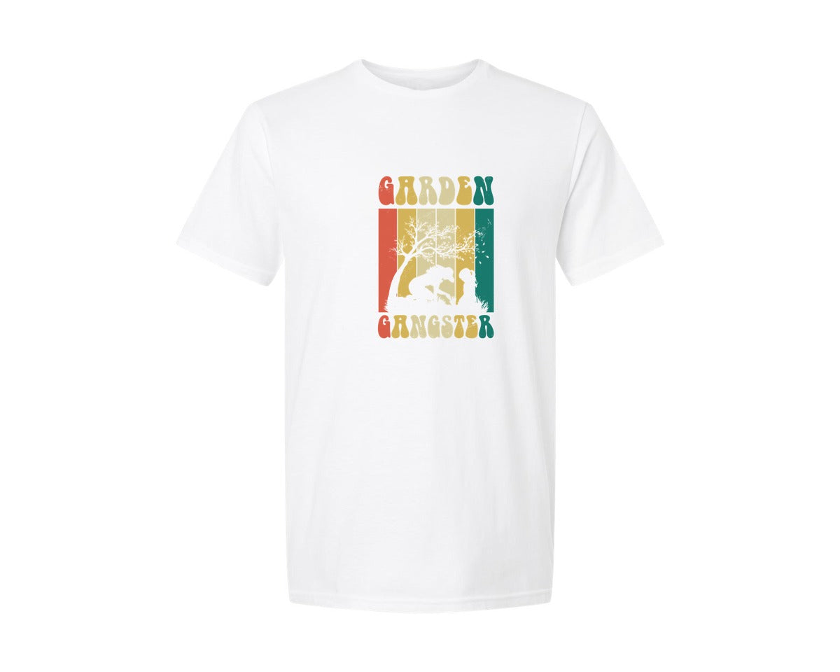 brand:Generic|color:White|Garden Gangster Gardening Vintage Shirt 2 Graphic T-Shirt