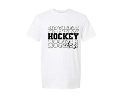 brand:Generic|color:White|Hockey Vibes Hockey T Shirt Graphic T-Shirt