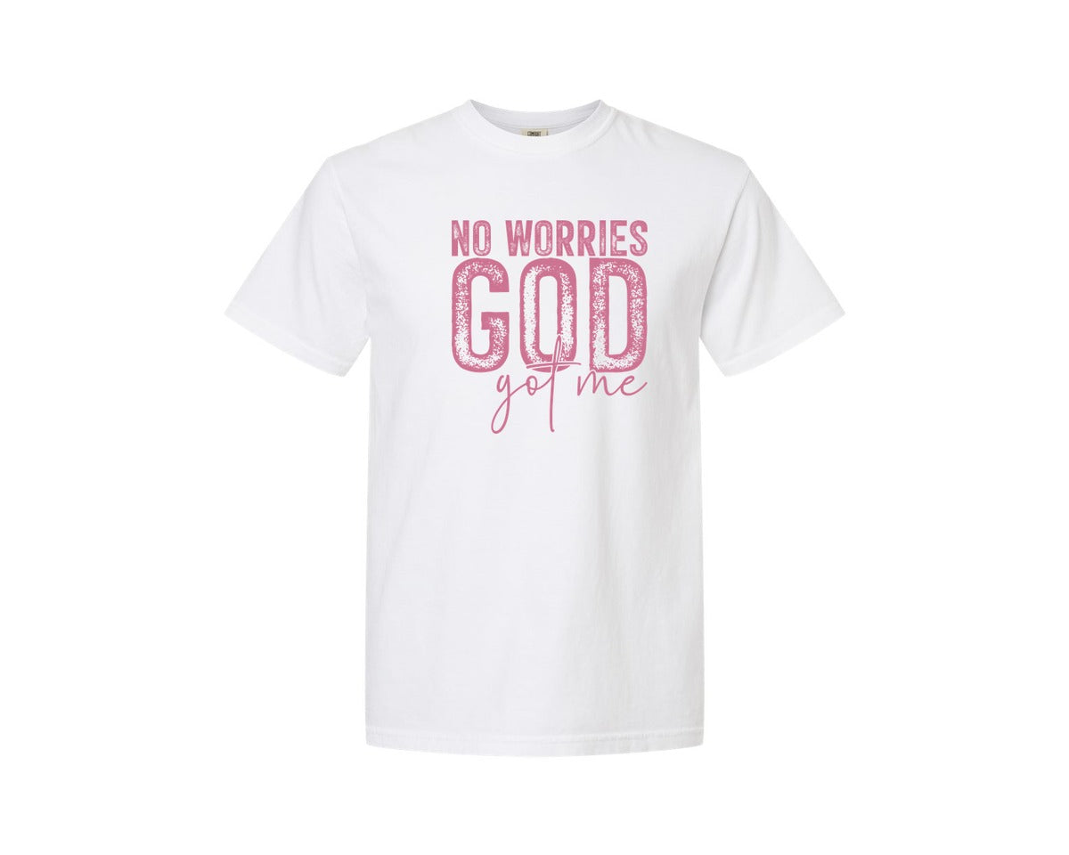 brand:Comfort Colors|color:White|Unafraidgod Got Me Christian Q Graphic T-Shirt