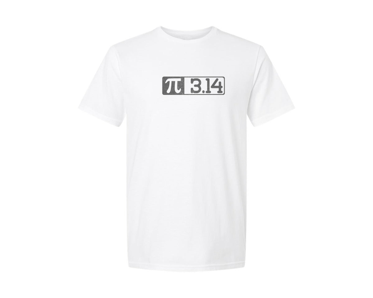 brand:Generic|color:White|Math Teacher Minimalist Pi 3 14 Graphic T-Shirt