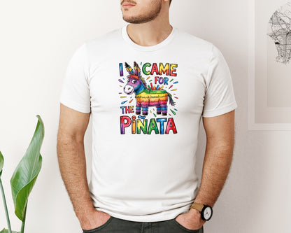 brand:Bella Canvas|color:White|Colorful Pinata Donkey Fiesta Graphic T-Shirt