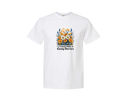 brand:Comfort Colors|color:White|Praying Mama Boho Floral Mama 2 Graphic T-Shirt