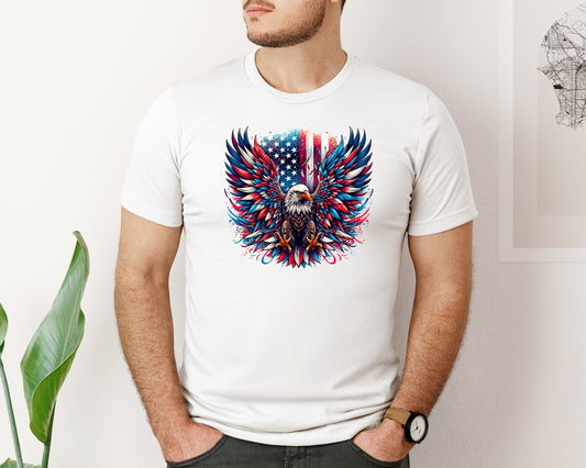 Patriotic Eagle Usa Flag 4Th Of July 3 Graphic T-Shirt