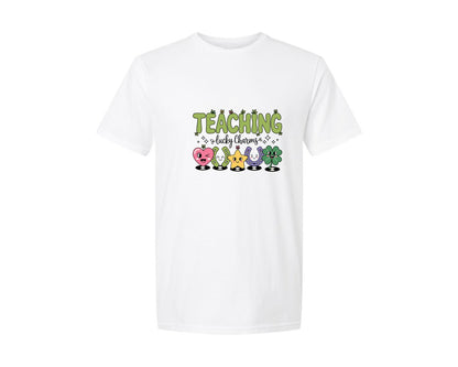 brand:Generic|color:White|Teaching Lucky Charms Patrick Day Graphic T-Shirt