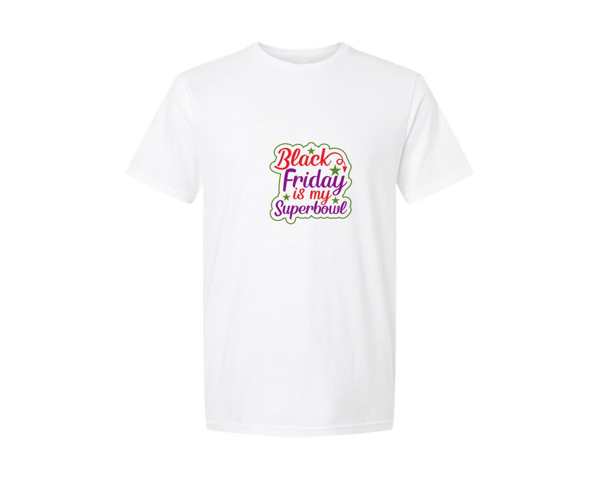 brand:Generic|color:White|Black Friday Is My Superbowl Graphic T-Shirt