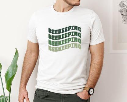 brand:Bella Canvas|color:White|Retro Beekeeping T Shirt Design Graphic T-Shirt