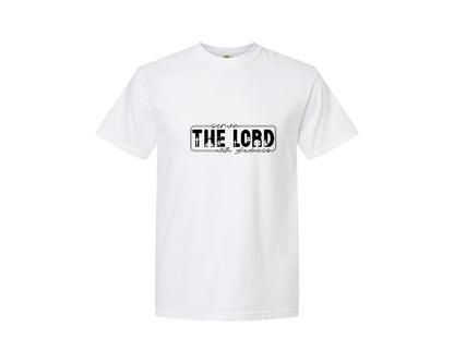brand:Comfort Colors|color:White|Serve The Lord With Gladness Sleeve Graphic T-Shirt