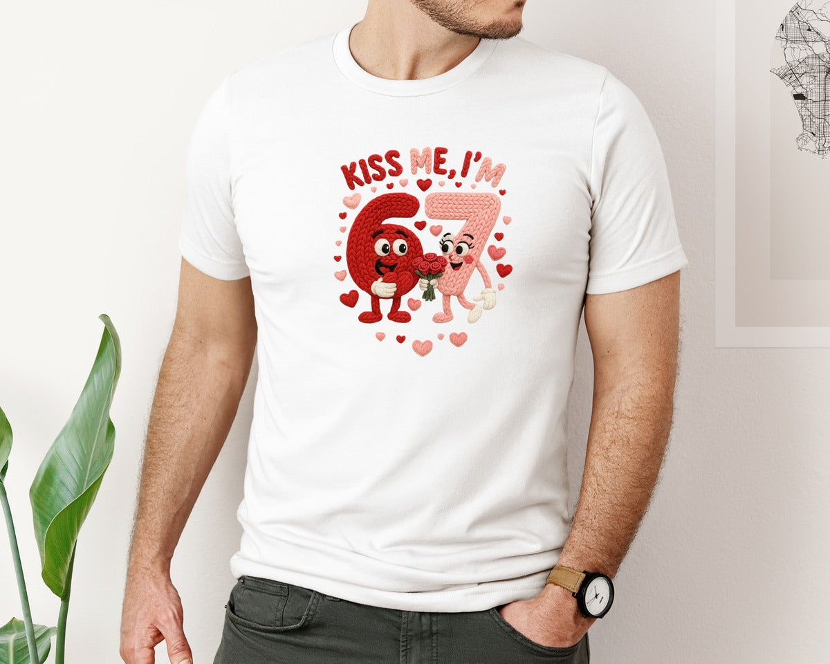 brand:Bella Canvas|color:White|67 Valentines Day Valentine Graphic T-Shirt