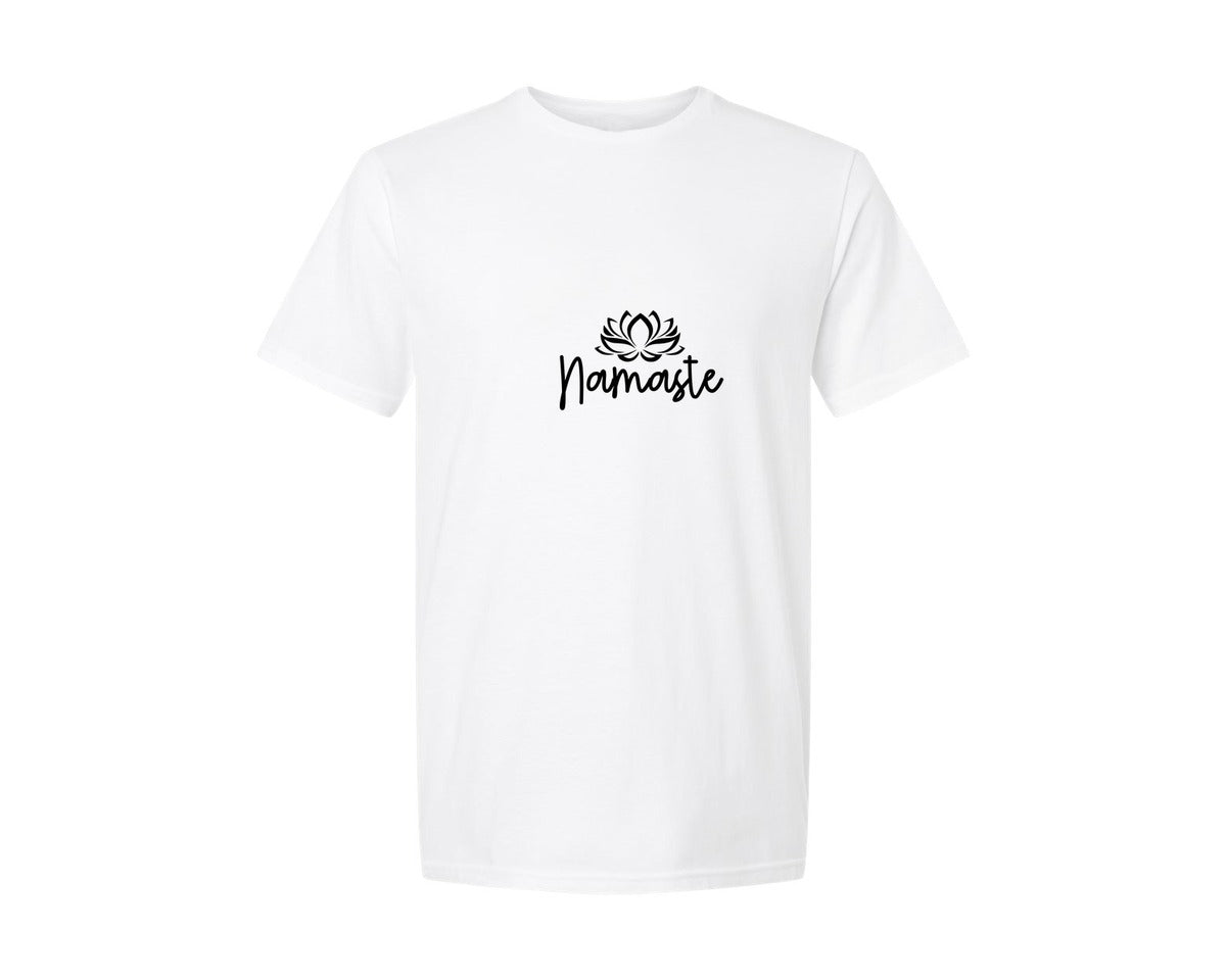 brand:Generic|color:White|Namaste Yoga Graphic T-Shirt