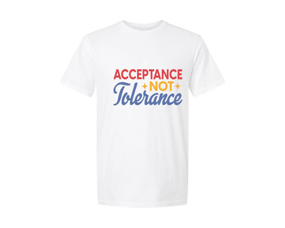 brand:Generic|color:White|Acceptance Not Tolerance T Shirt Graphic T-Shirt