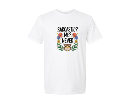 brand:Generic|color:White|Sarcastic Owl Quote Illustration Graphic T-Shirt