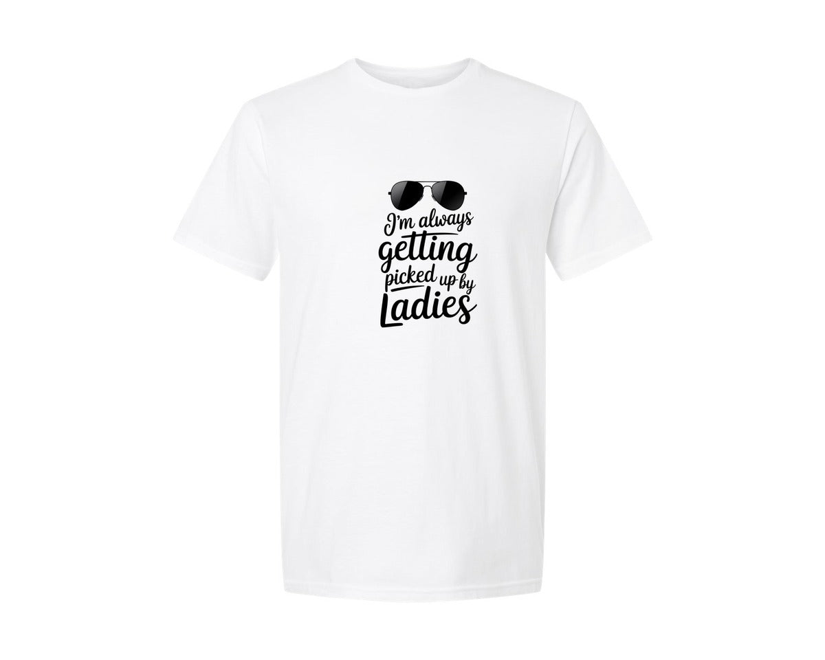 brand:Generic|color:White|Funny Baby Quote With Sunglasses Graphic T-Shirt