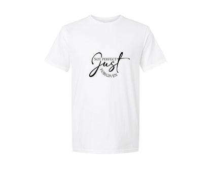 brand:Generic|color:White|Not Perfect Just Forgiven T Shirt Graphic T-Shirt