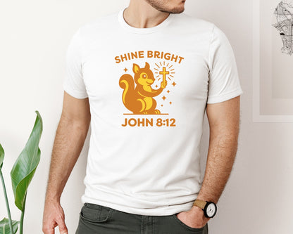 brand:Bella Canvas|color:White|Shine Bright John 812 Graphic T-Shirt
