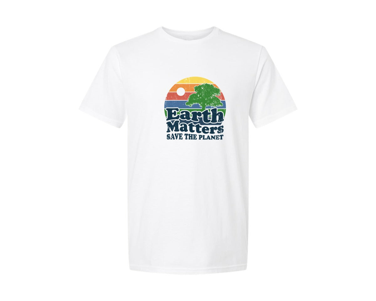 brand:Generic|color:White|Earth Matters Save The Planet T Shirt Graphic T-Shirt