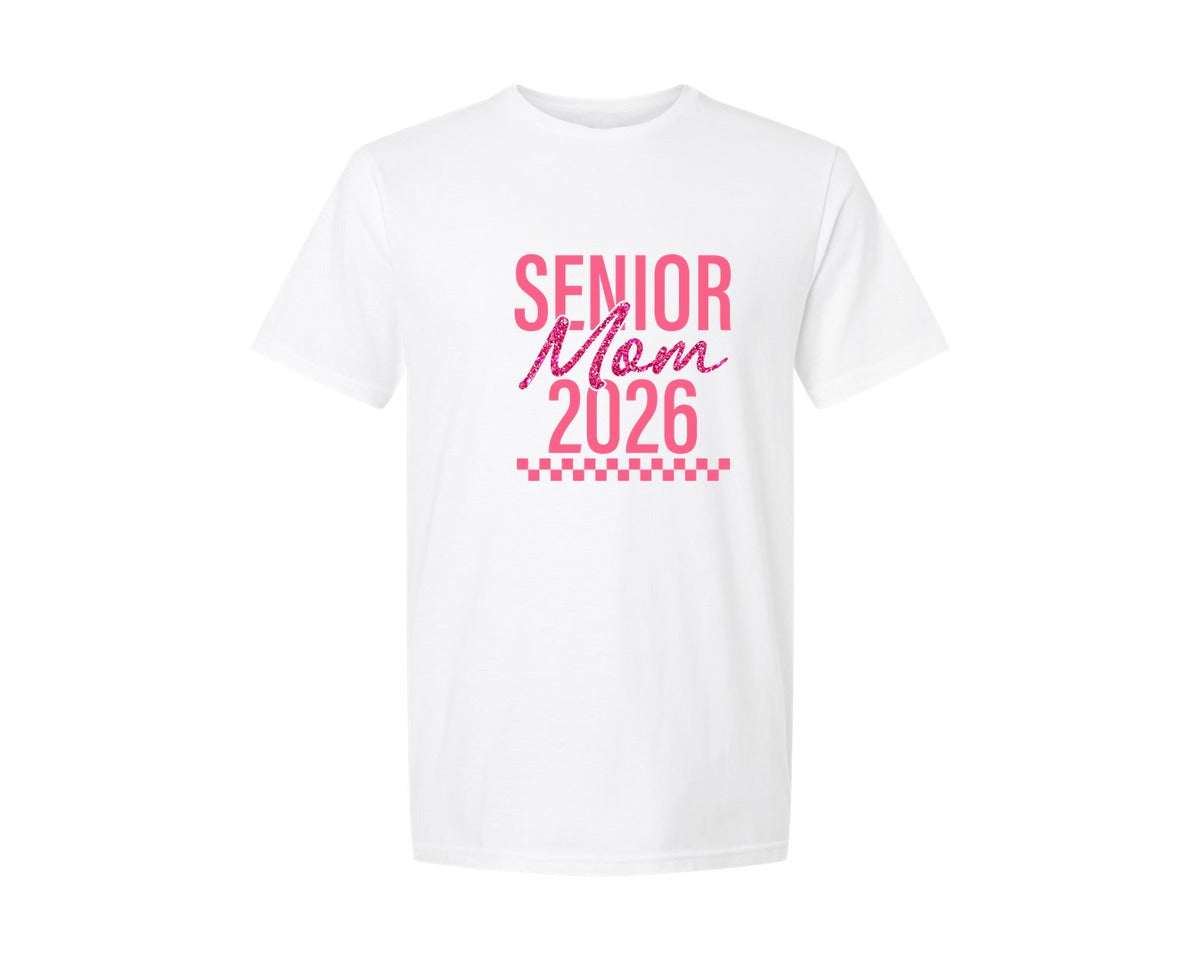 brand:Generic|color:White|Senior Mom Senior 2026 Graphic T-Shirt