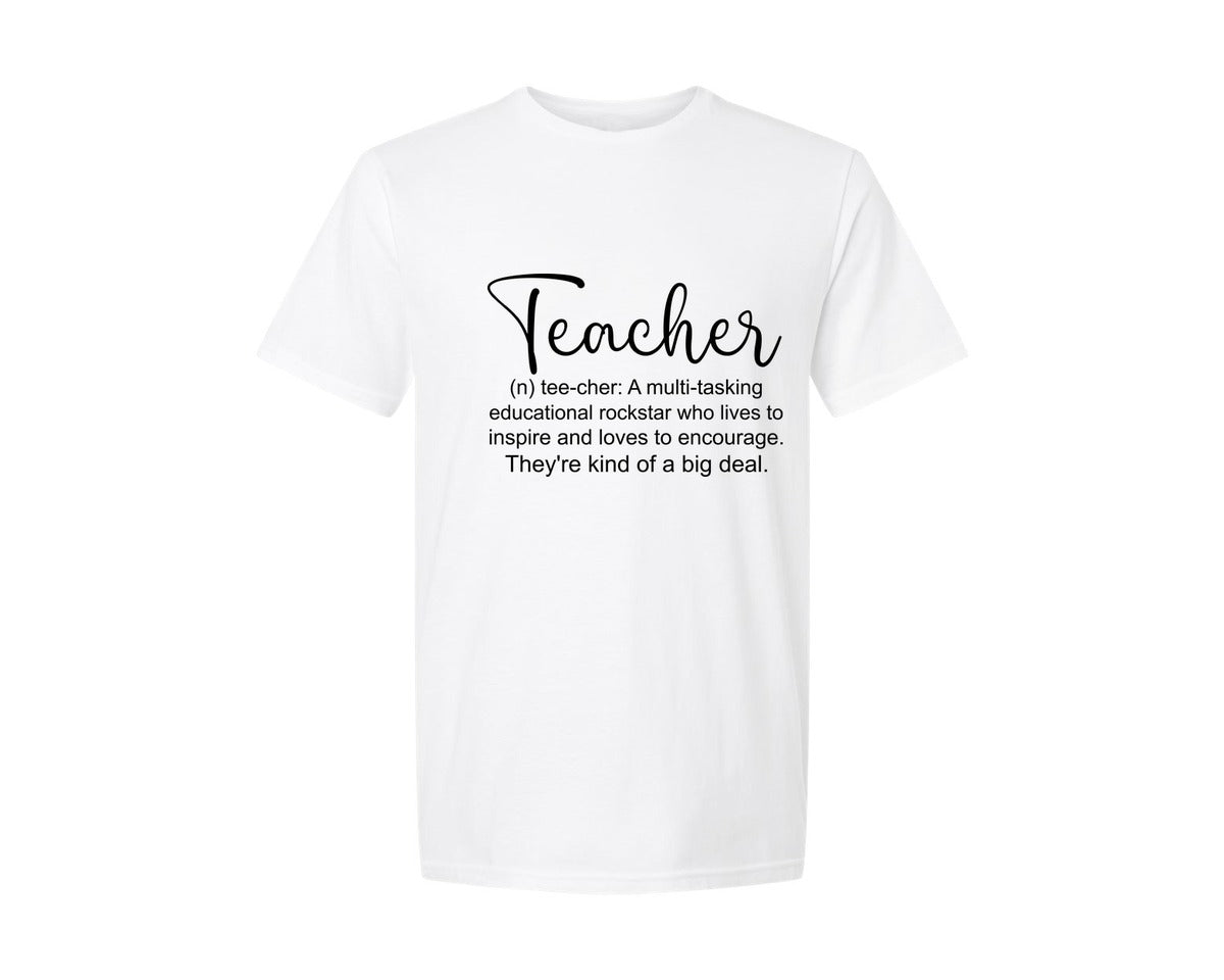 brand:Generic|color:White|Teacher Definition Teacher Life 2 Graphic T-Shirt