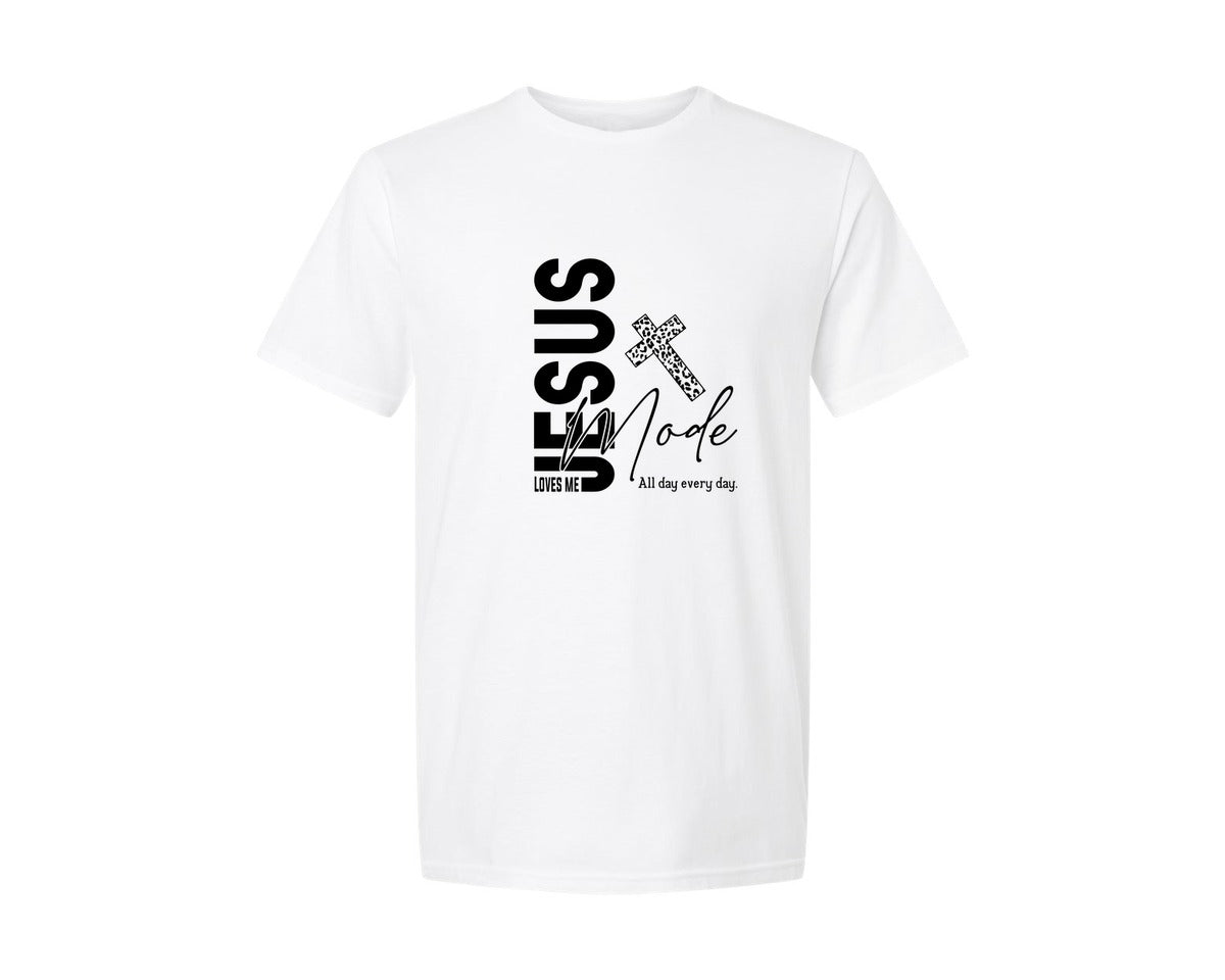 brand:Generic|color:White|Jesus Loves Me Love Like Jesus Graphic T-Shirt