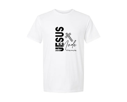 brand:Generic|color:White|Jesus Loves Me Love Like Jesus Graphic T-Shirt