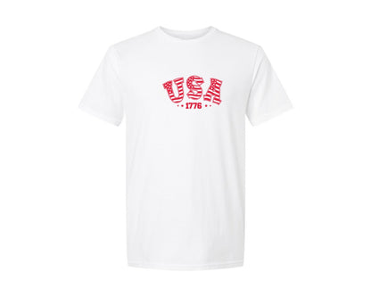 brand:Generic|color:White|Retro America 1776 4Th Of July Patriotic 2 Graphic T-Shirt