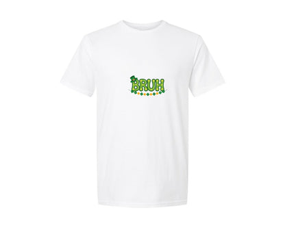 brand:Generic|color:White|Bruh St Patricks Day 2 Graphic T-Shirt
