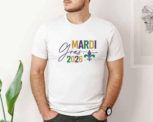 Mardi Gras 2026 Funny Mardi Gras 2 Graphic T-Shirt