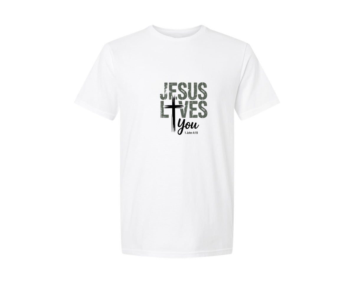 brand:Generic|color:White|Love Like Jesus Faith Faith Graphic T-Shirt