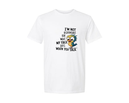 brand:Generic|color:White|Funny Animal Sarcastic Funny Graphic T-Shirt